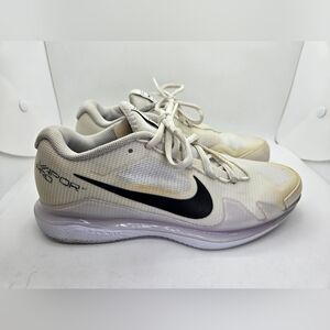 Nike Court Air Zoom Vapor Pro HC Tennis Shoes Men's 7 White Black Court Sneakers